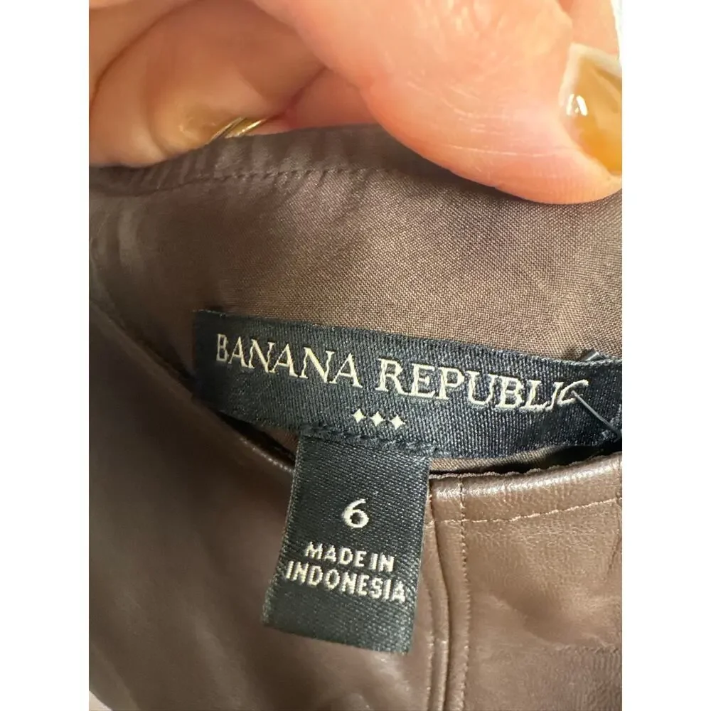 Banana Republic Faux Leather Cropped Tank Top - Picture 3 of 8